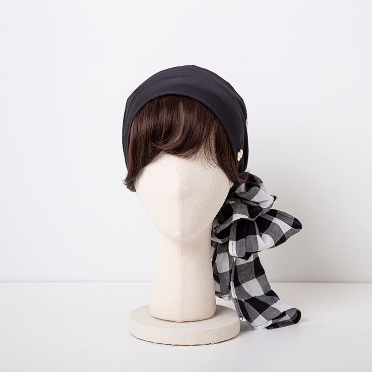 SCARF HAT(Sサイズ) / Gingham-Black – BAREN（バレン）