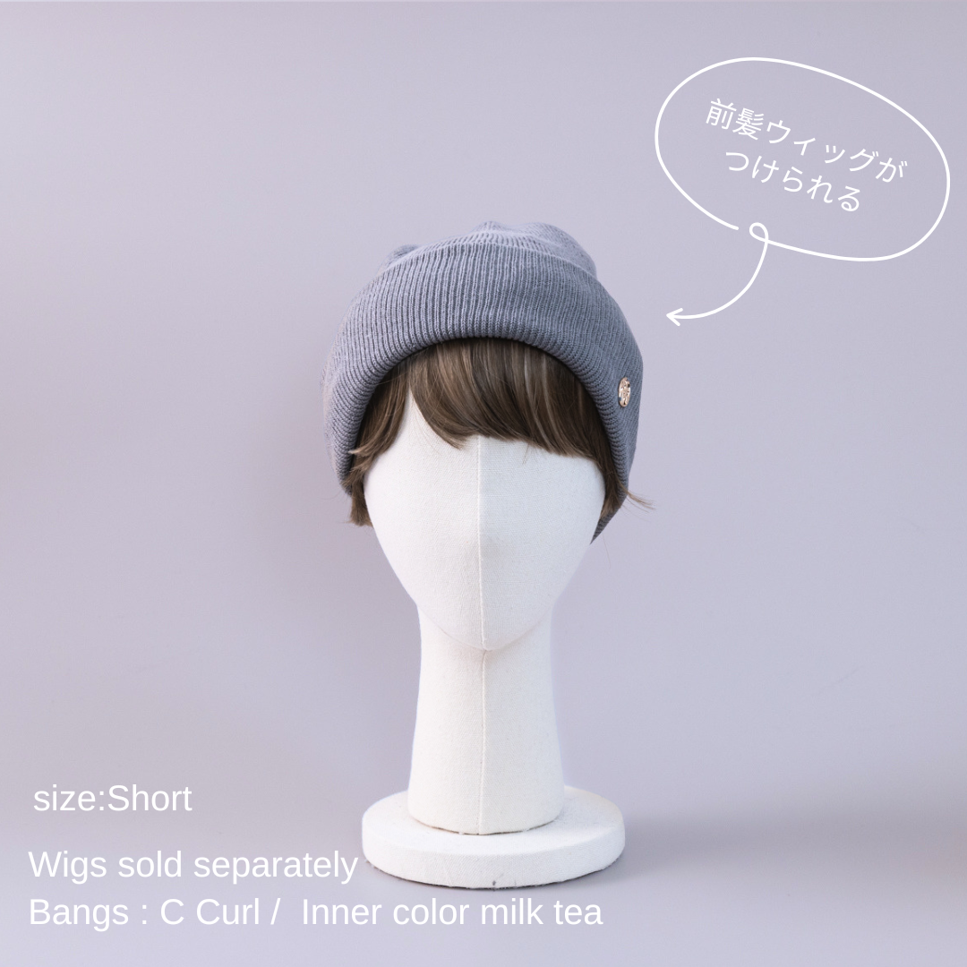 baren ボンネット　ビーニー　前髪ウィッグ BEANIE / Linen Cotton - Gray – BAREN（バレン）