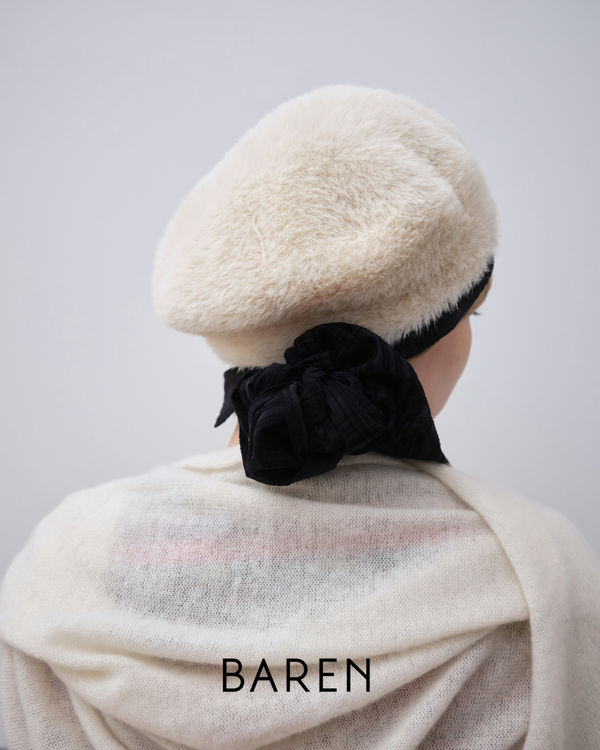 BERET/ Shaggy leopard-Ivory – BAREN（バレン）