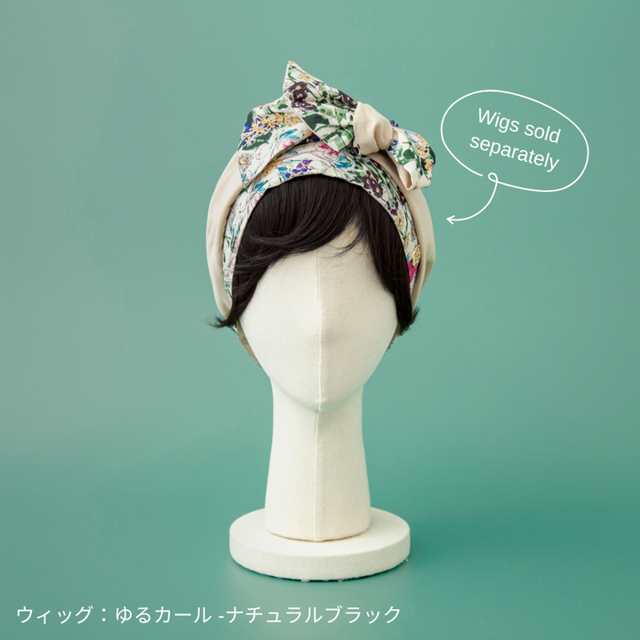 SCARF HAT (M) / FlowerGarden-Beige – BAREN(バレン) SCARF HAT (M) / FlowerGarden-Beige – BAREN(バレン)