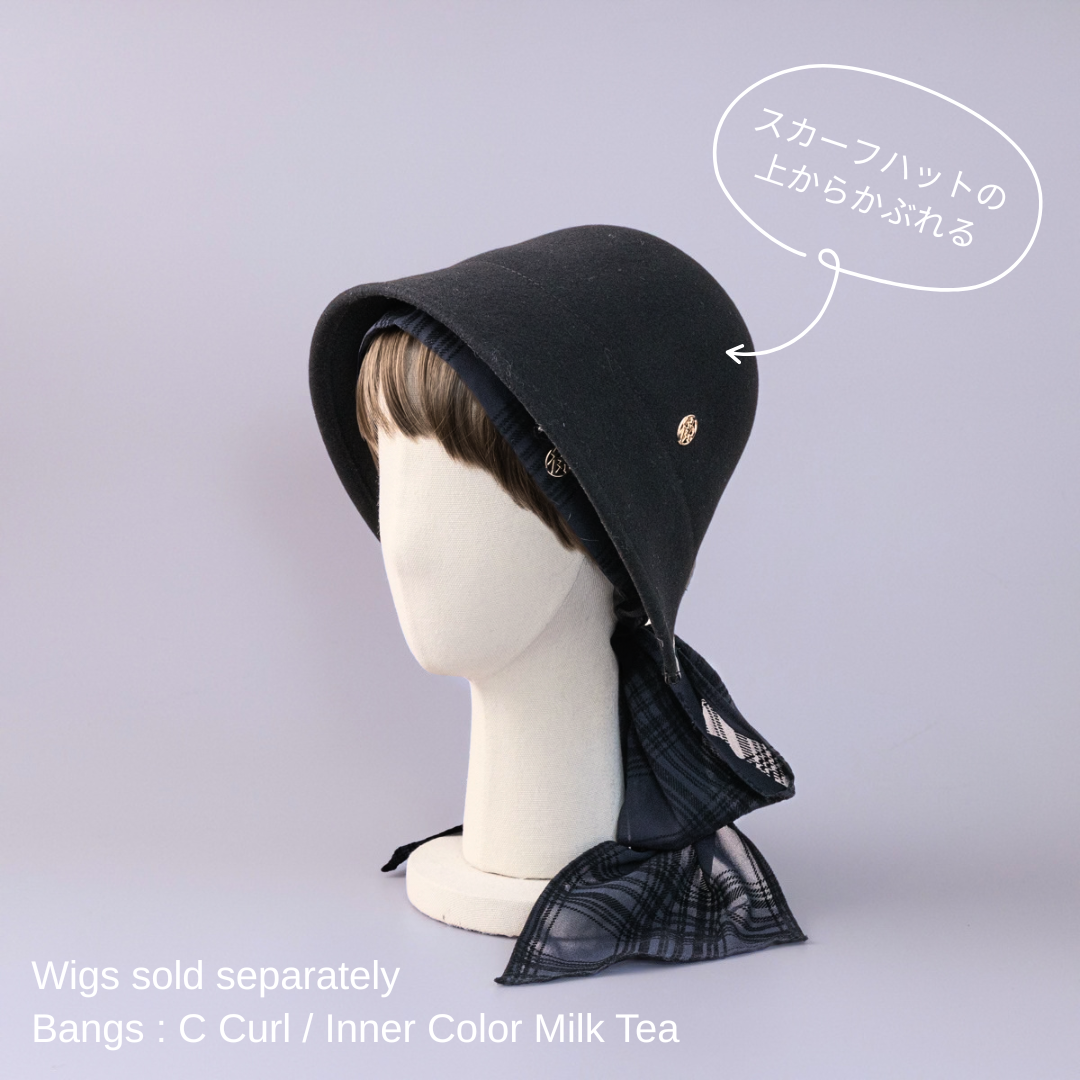 BAREN バレン スカーフハットDot Chiffon-Black Mサイズ HAT / Felt - Black – BAREN（バレン）