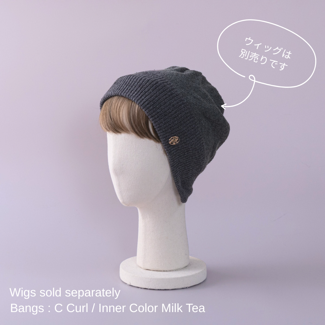 SLIT BEANIE / Daily Silk - Charcoal (non velcro) – BAREN（バレン）
