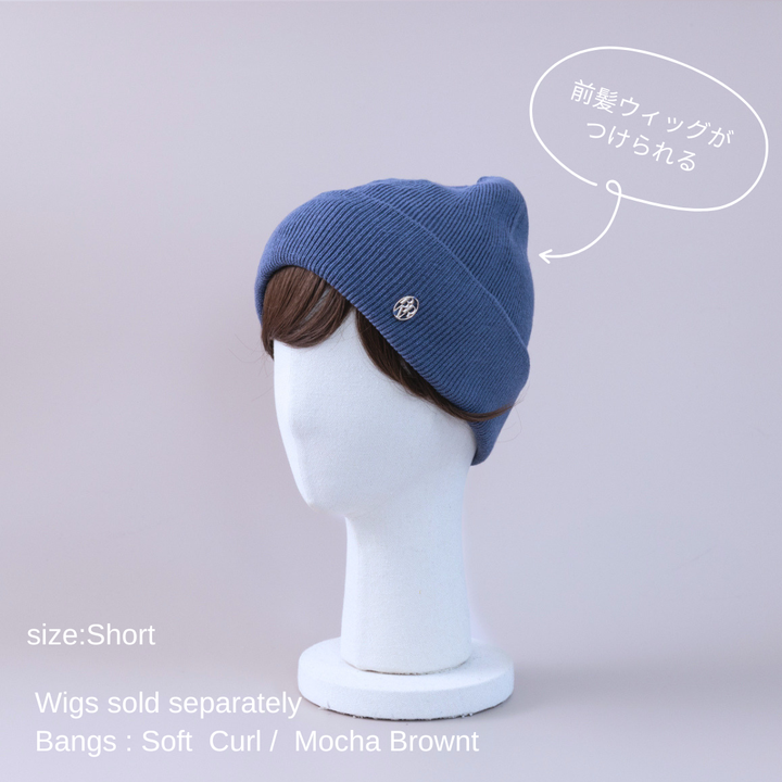 baren オーガニックコットン ボンネット ネイビー 前髪ウィッグ セット baren オーガニックコットン ボンネット ネイビー 前髪ウィッグ セット