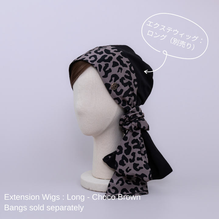 【ウィッグなし】BAREN　SCARF HAT SCARF HAT / Leopard - Black – BAREN（バレン）