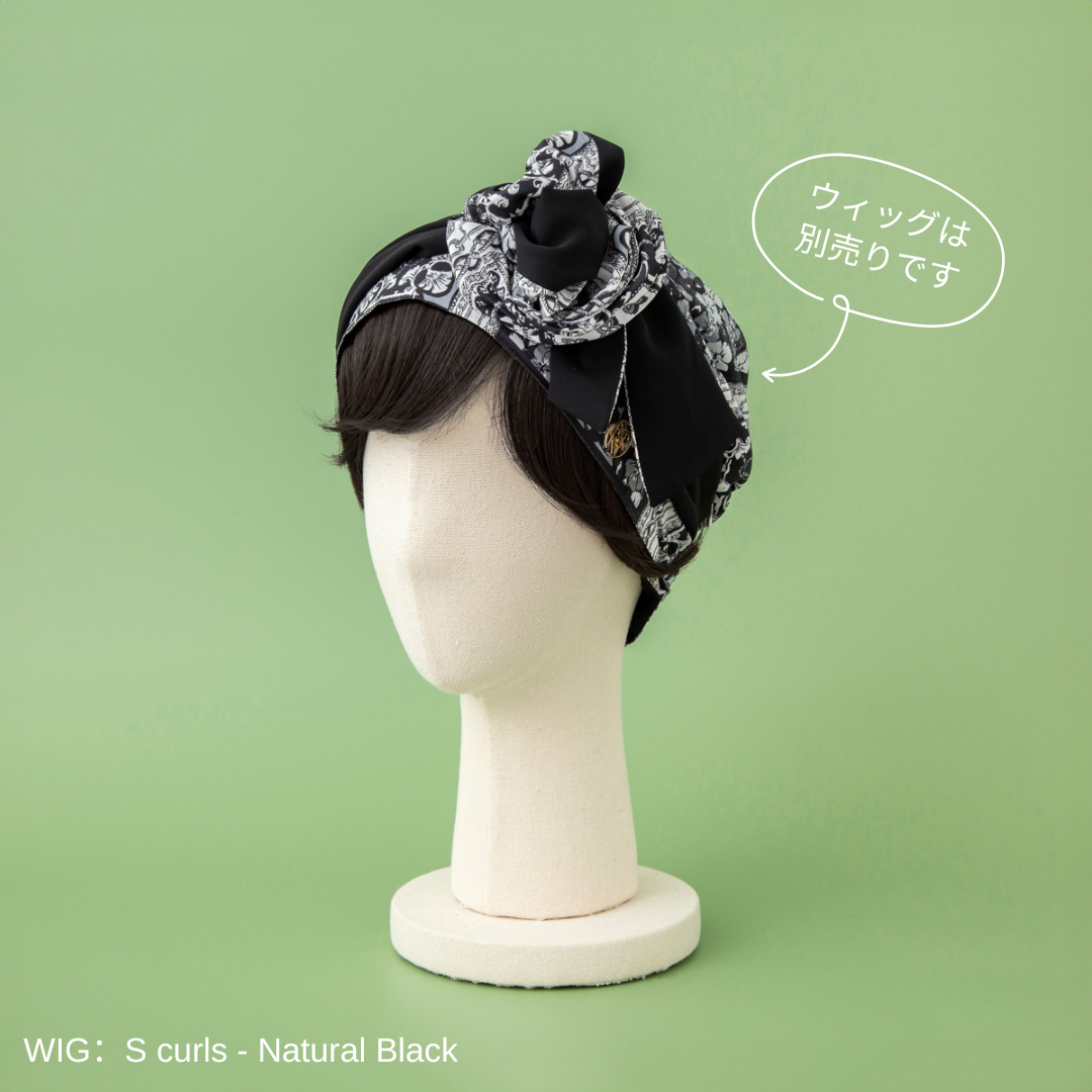 SCARF HAT (M) /  Marine-Black