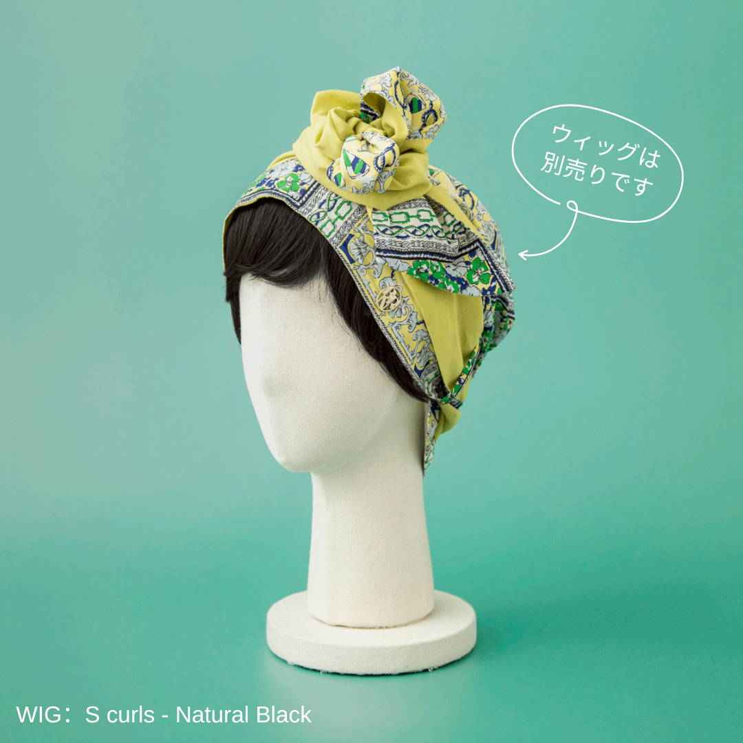 SCARF HAT /  Marine-Lime (M)