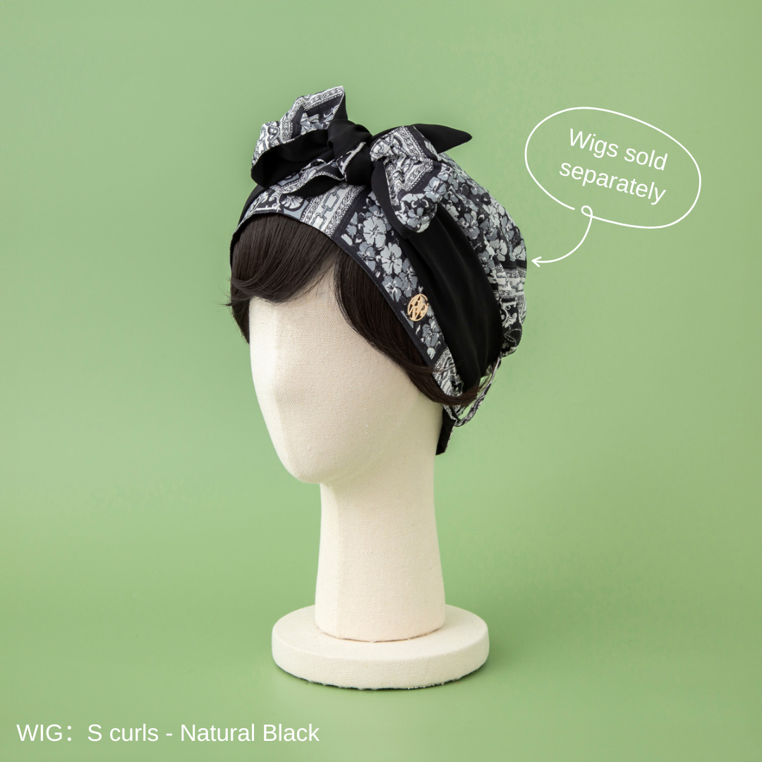 SCARF HAT (M) /  Marine-Black