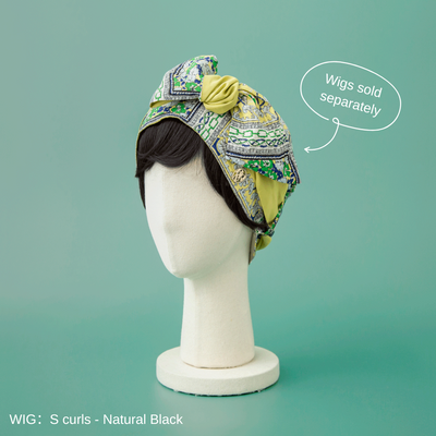 SCARF HAT (M) / Marine-Lime