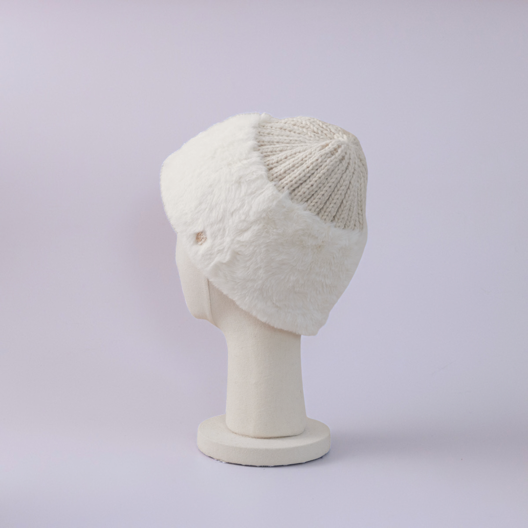 BEANIE / Fur Knit - Ivory – BAREN（バレン）