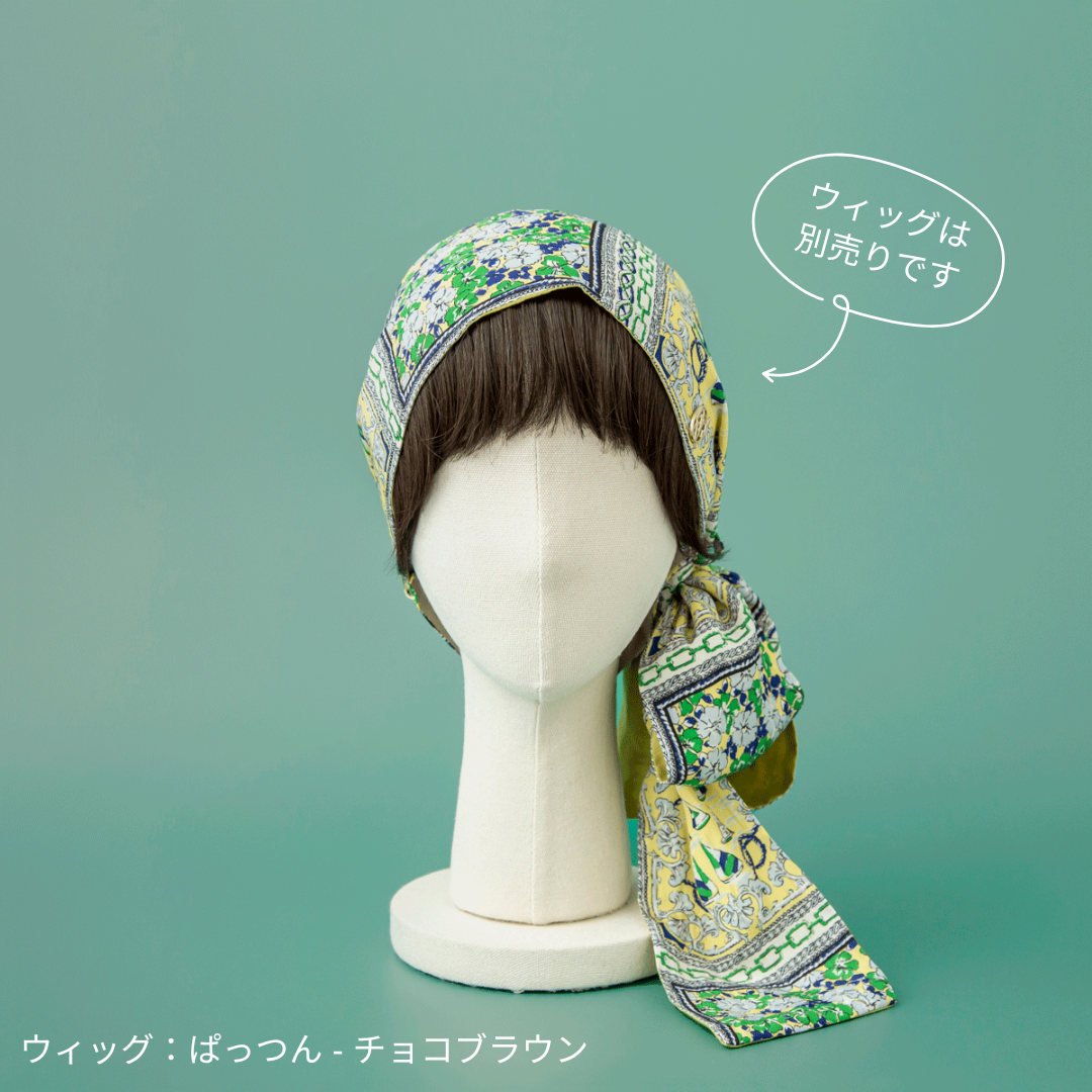 BARENスカーフハット /ボタニカルネイビー/前髪ウィッグ付き BARENスカーフハット /ボタニカルネイビー/前髪ウィッグ付き