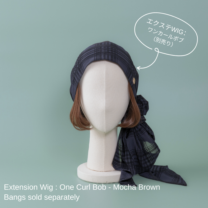 Baren バレン チェック柄 スカーフハット SCARF HAT / Checked Chiffon - Black – BAREN（バレン）