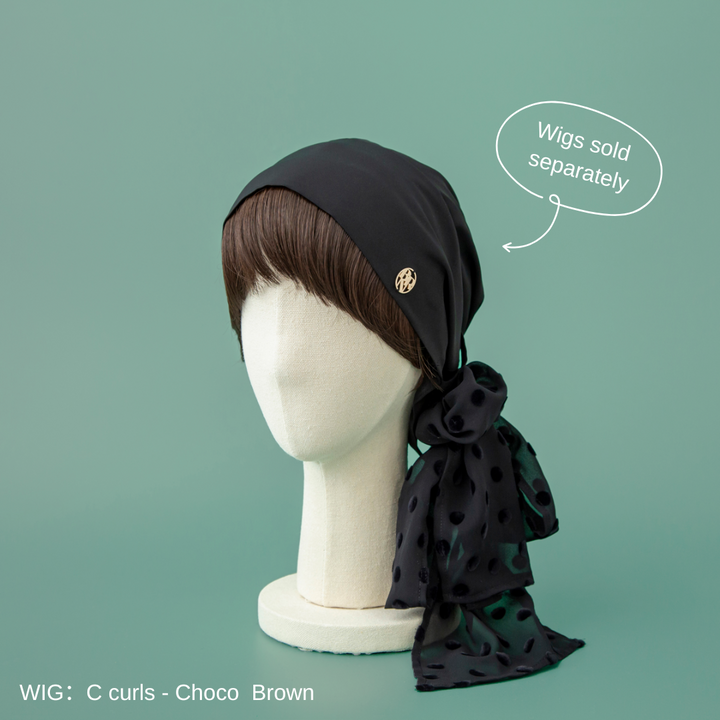 BAREN　スカーフハット　ドットシフォン SCARF HAT / Dot Chiffon-Black – BAREN（バレン）