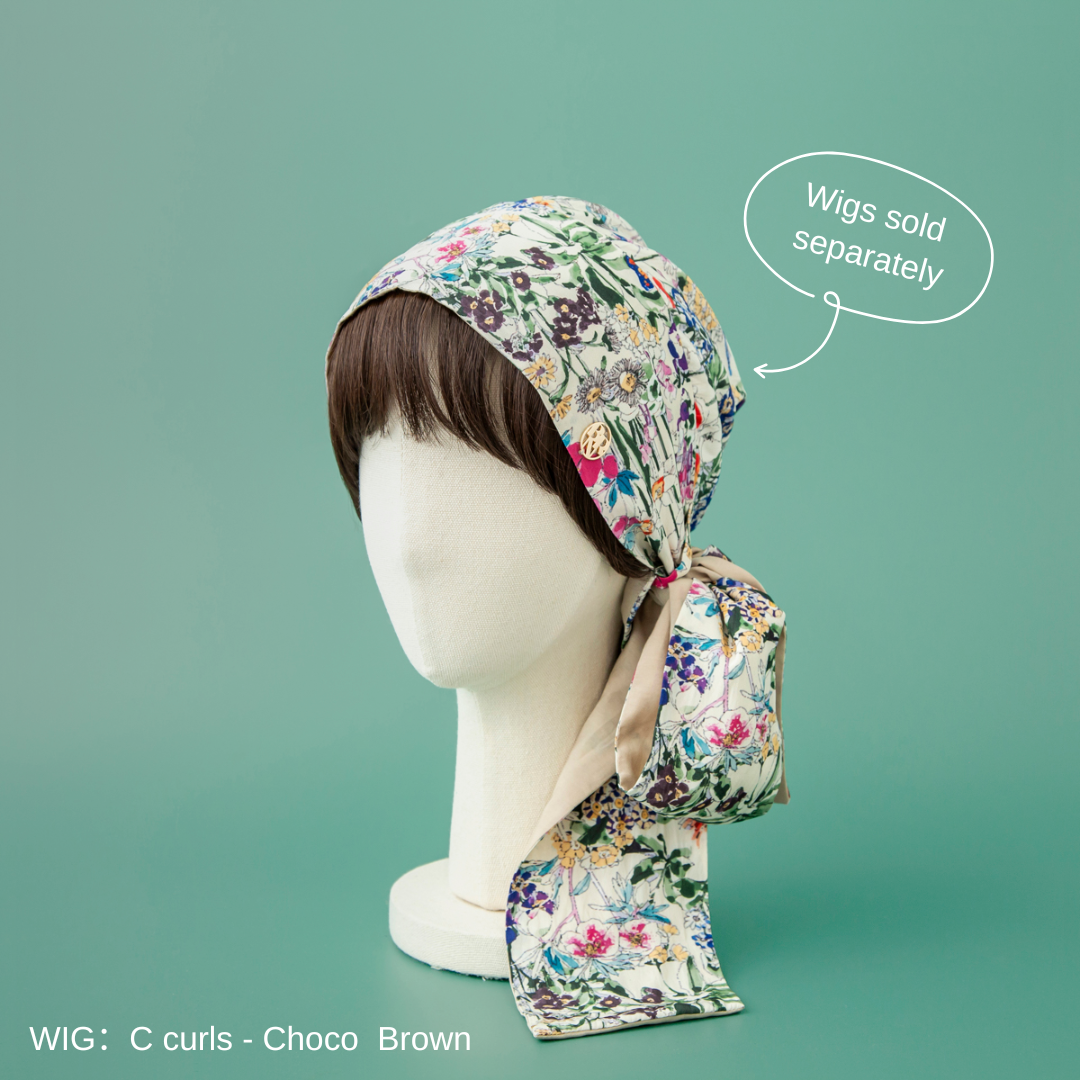 SCARF HAT (M) / FlowerGarden-Beige – BAREN（バレン）