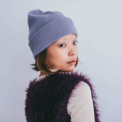 BEANIE / Organic Cotton-Gray