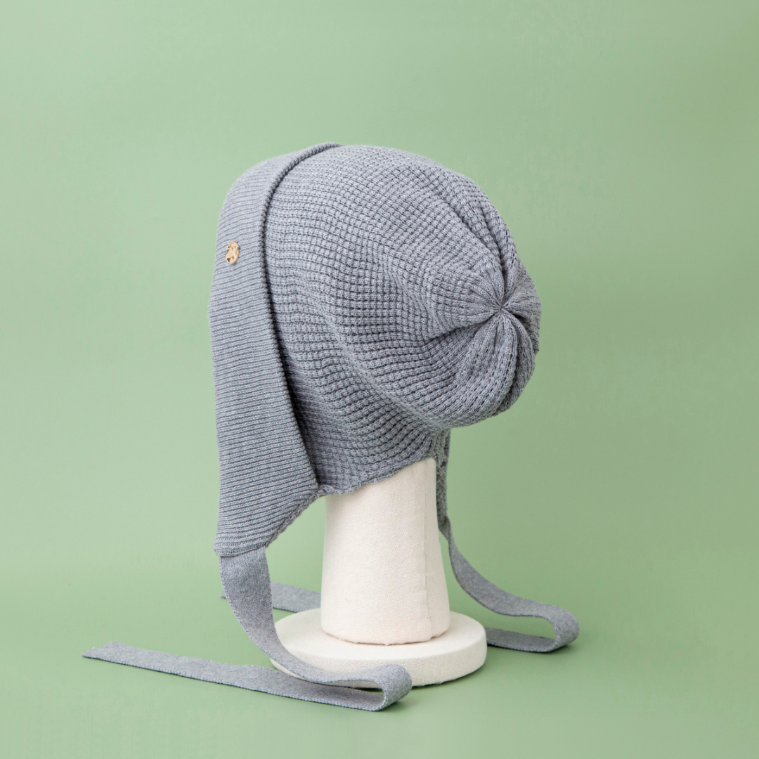 BONNET / Organic Cotton-Gray