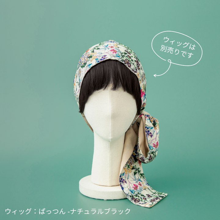SCARF HAT (M) / FlowerGarden-Beige – BAREN（バレン）