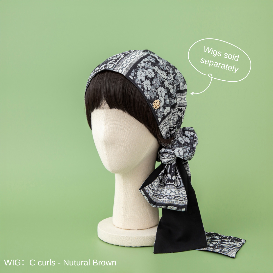 SCARF HAT (M) /  Marine-Black