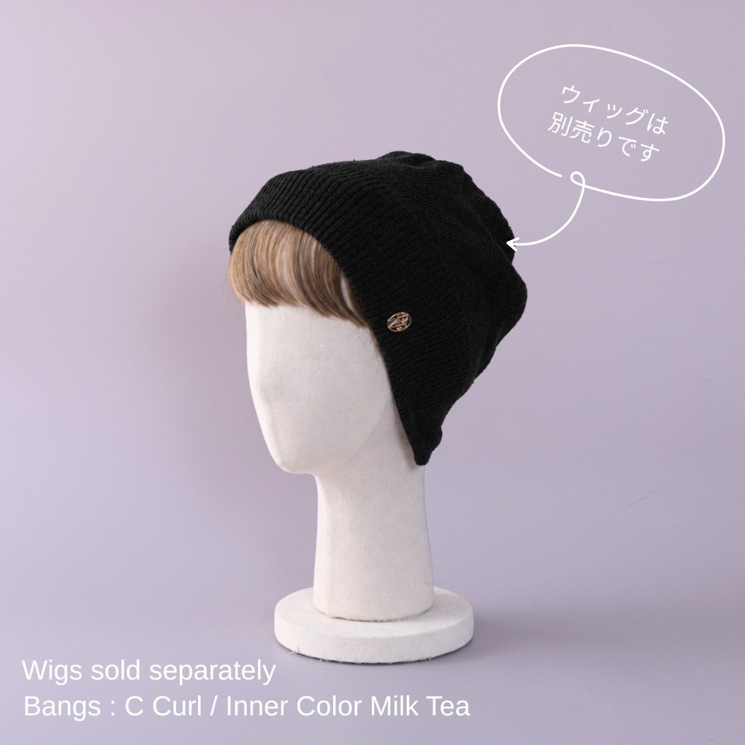 SLIT BEANIE / Daily Silk - Black (non velcro) – BAREN（バレン）