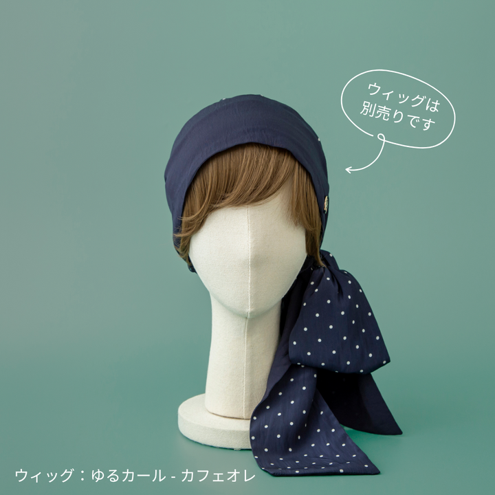 SCARF HAT / Dot-Navy – BAREN（バレン）