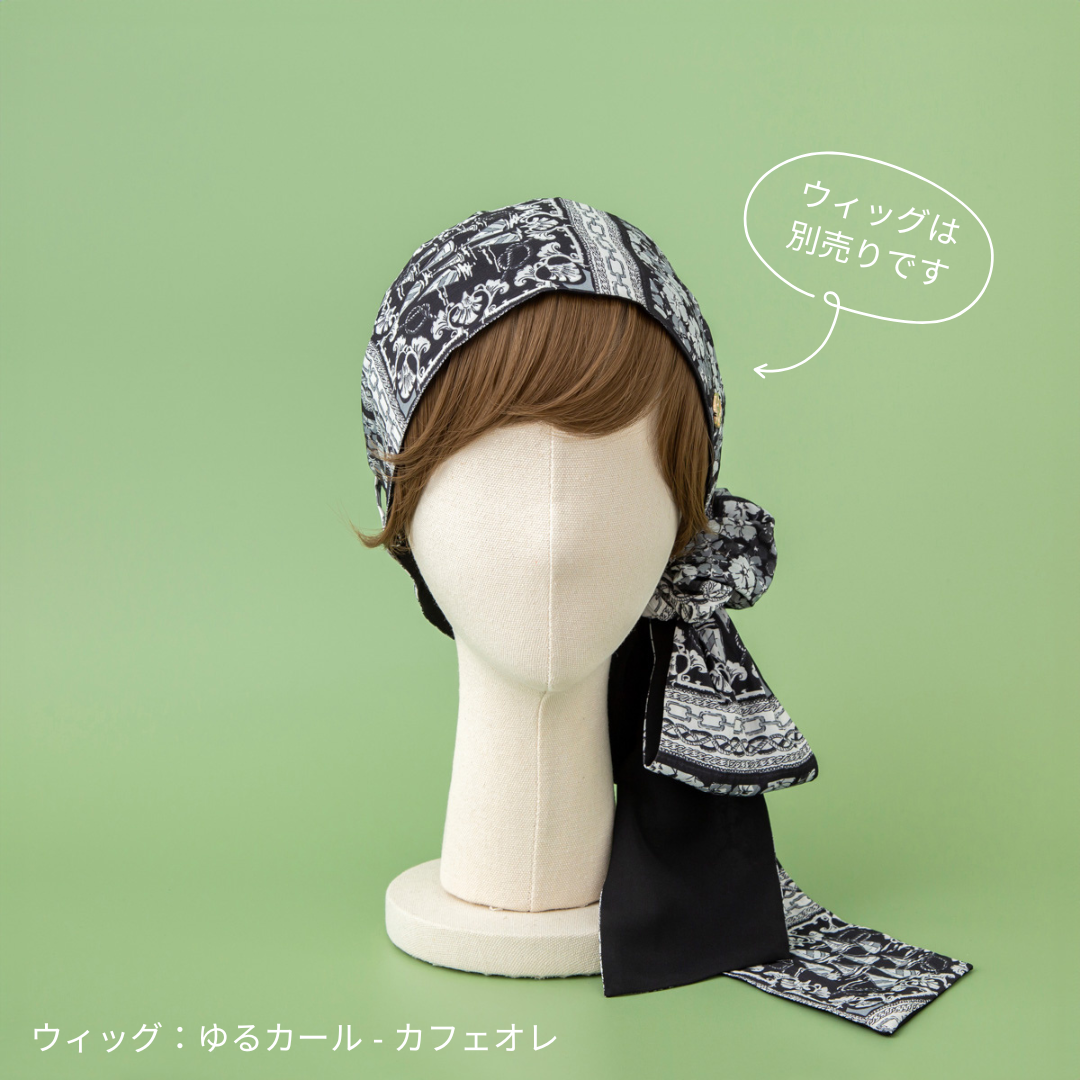 SCARF HAT (M) /  Marine-Black