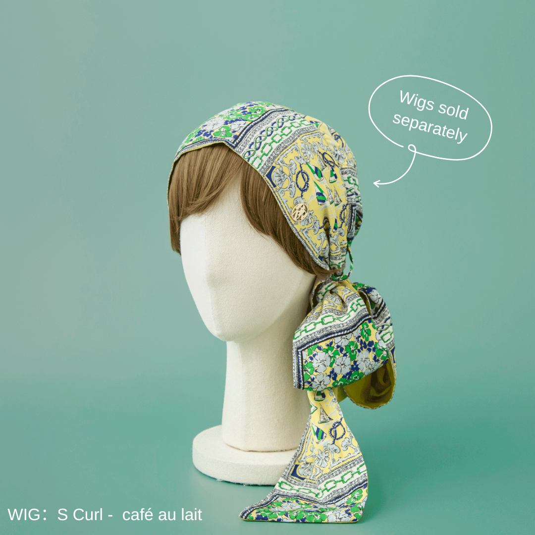 SCARF HAT /  Marine-Lime (M)