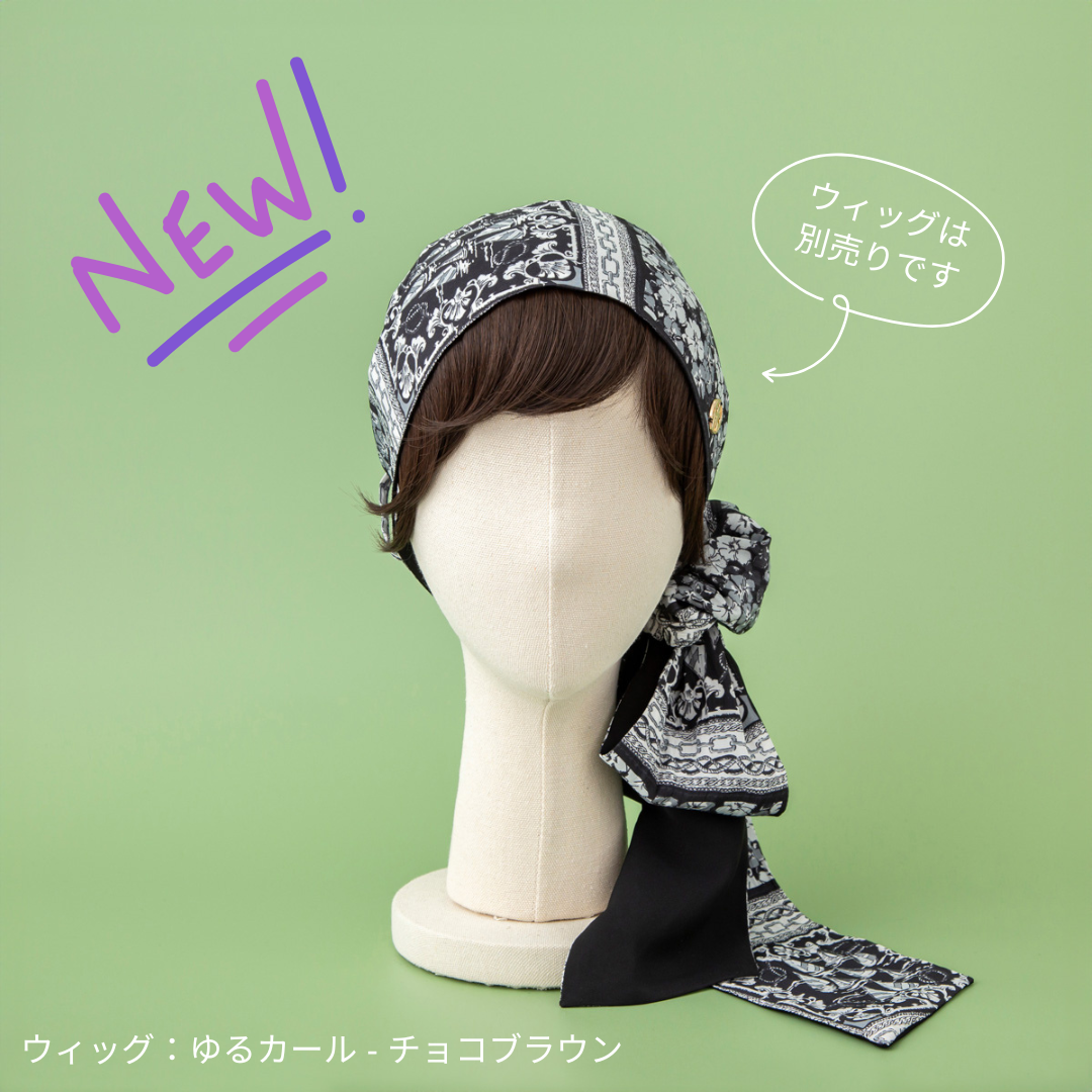 SCARF HAT (M) /  Marine-Black