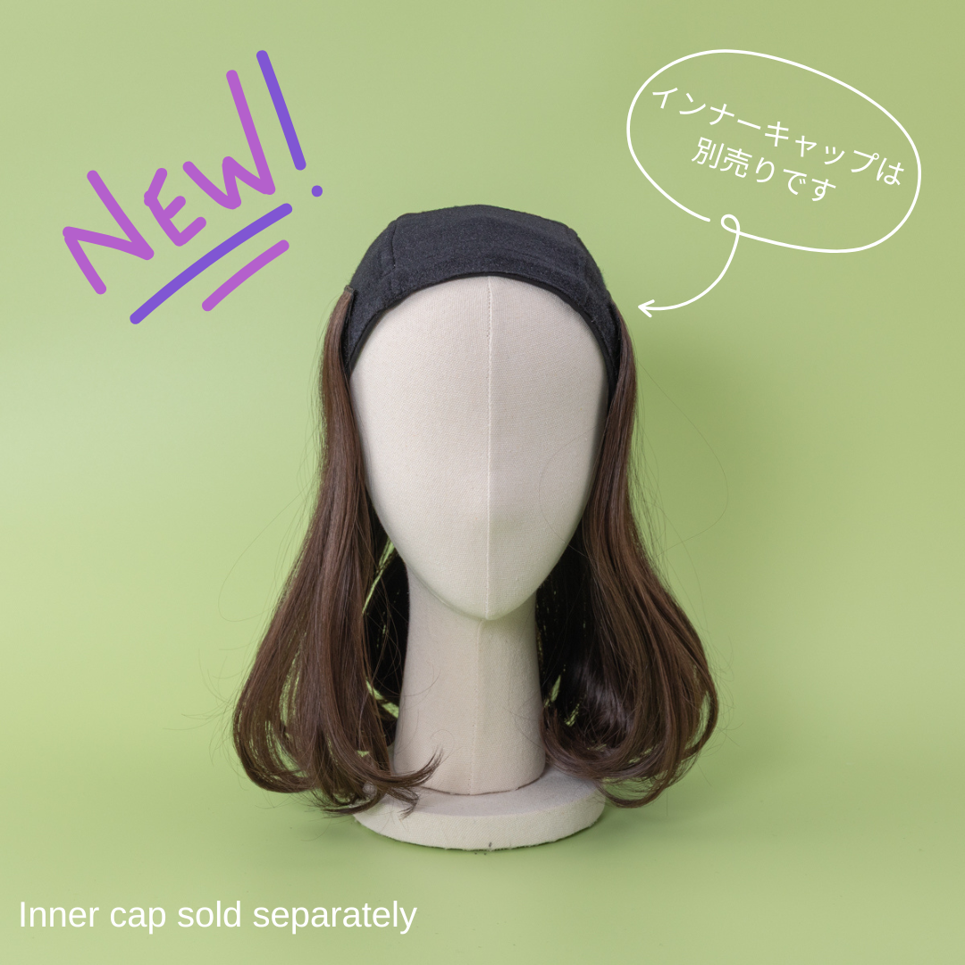 バレン医療用ウイッグ（黒） ウィッグ付き医療用帽子専門店 【BAREN（バレン）】