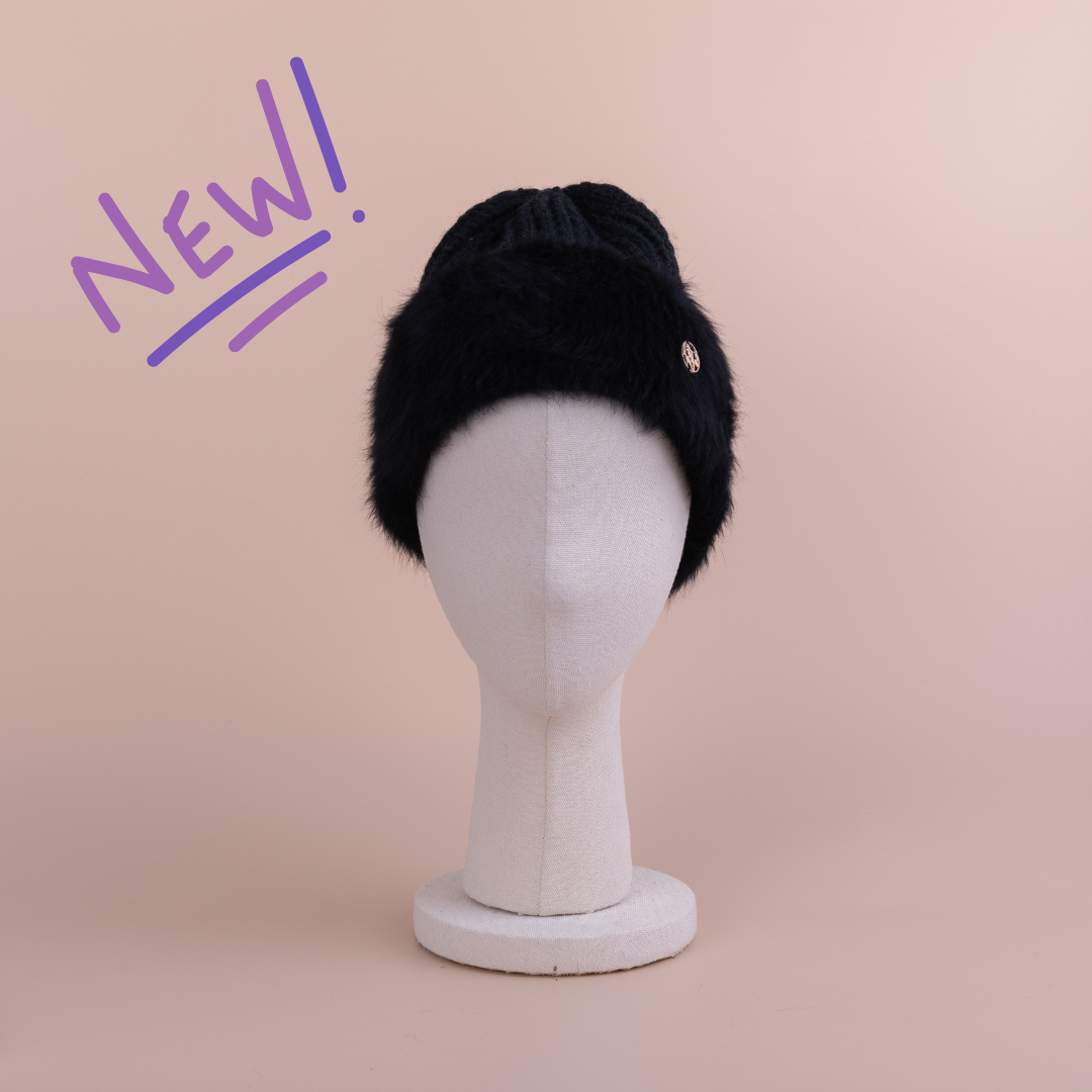 BEANIE / Fur - Black