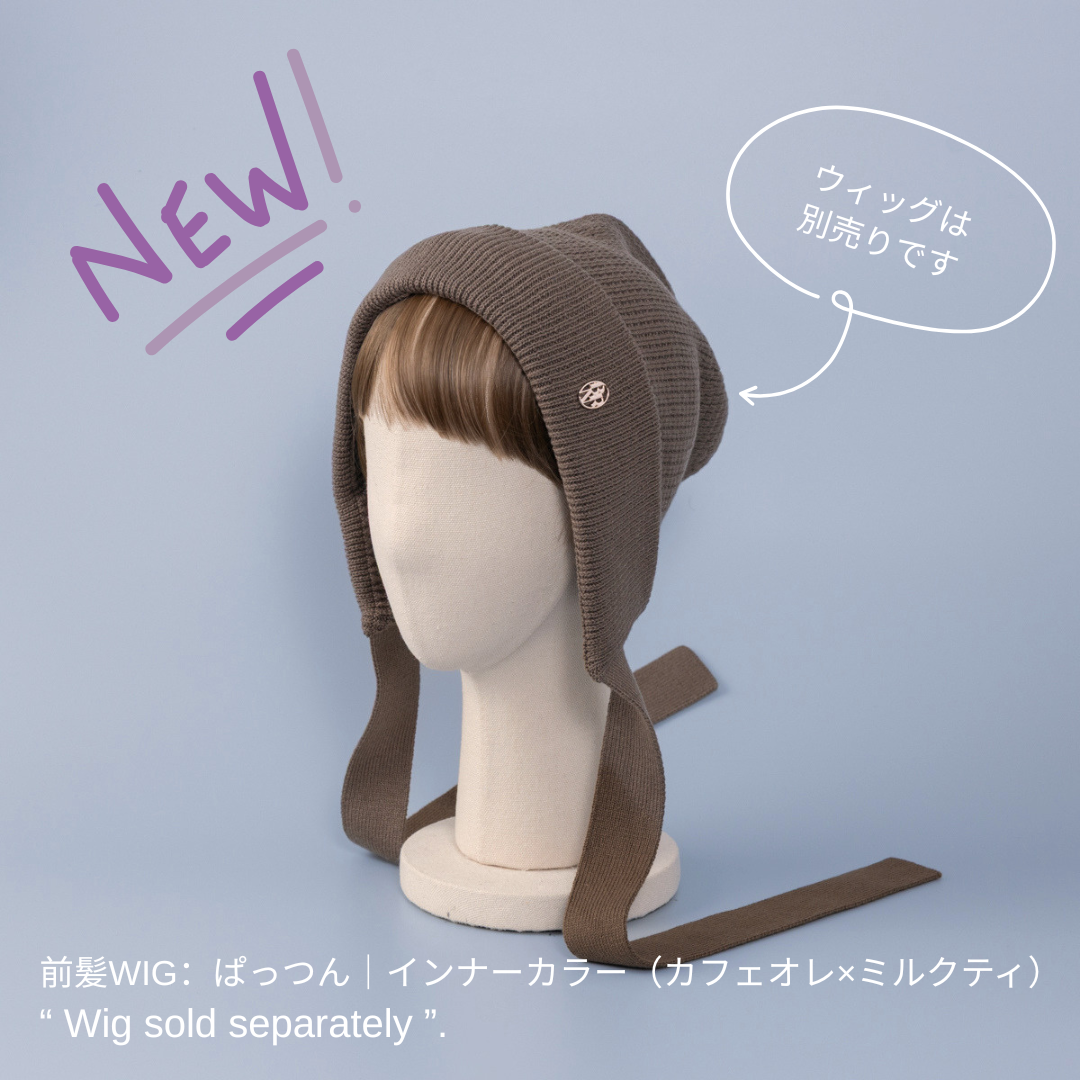 は*ち様 9900円 BAREN ビーニー ニット帽　【黒 】　前髪ウィッグは別 2_a9537fdf-c23f-4c60-86c0-