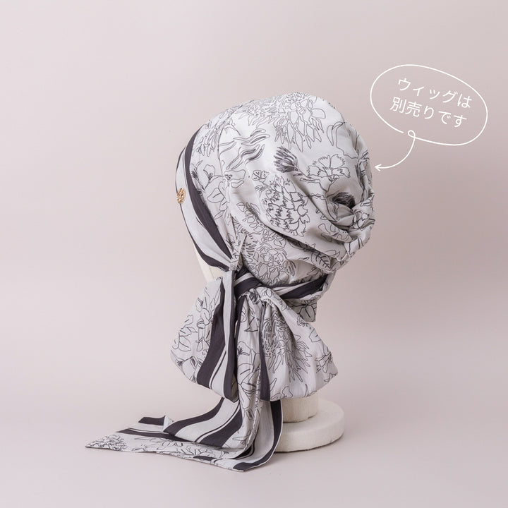 BAREN バレン　スカーフハット　ボタニカルグレージュ　前髪ウィッグ付き BAREN バレン スカーフハット ボタニカルグレージュ 前髪