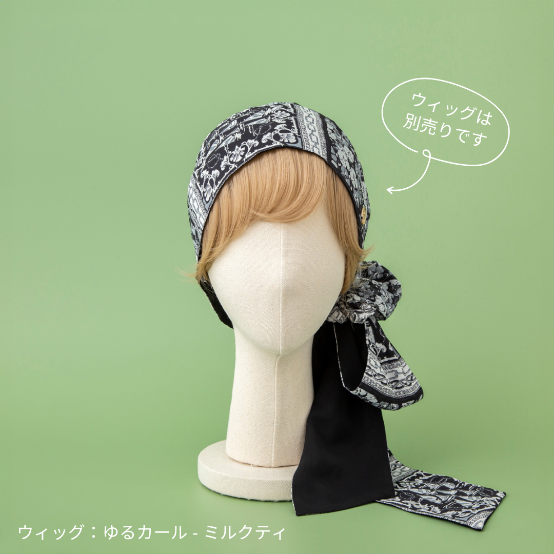 SCARF HAT (M) /  Marine-Black