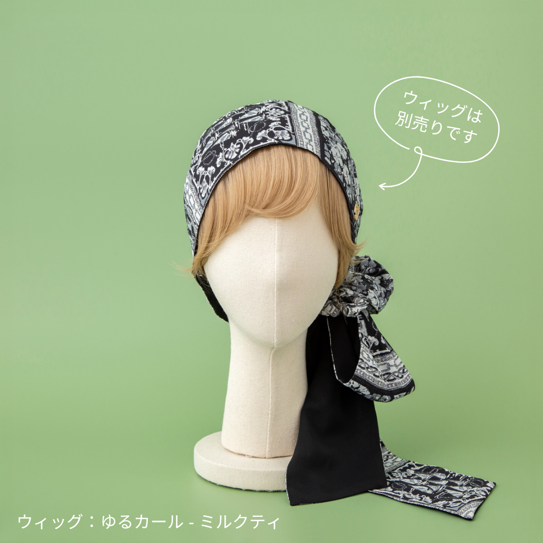 BAREN SCARF HAT Basic Black スカーフハット SCARF HAT / Dot Chiffon BAREN SCARF HAT Basic Black スカーフハット SCARF HAT / Dot Chiffon