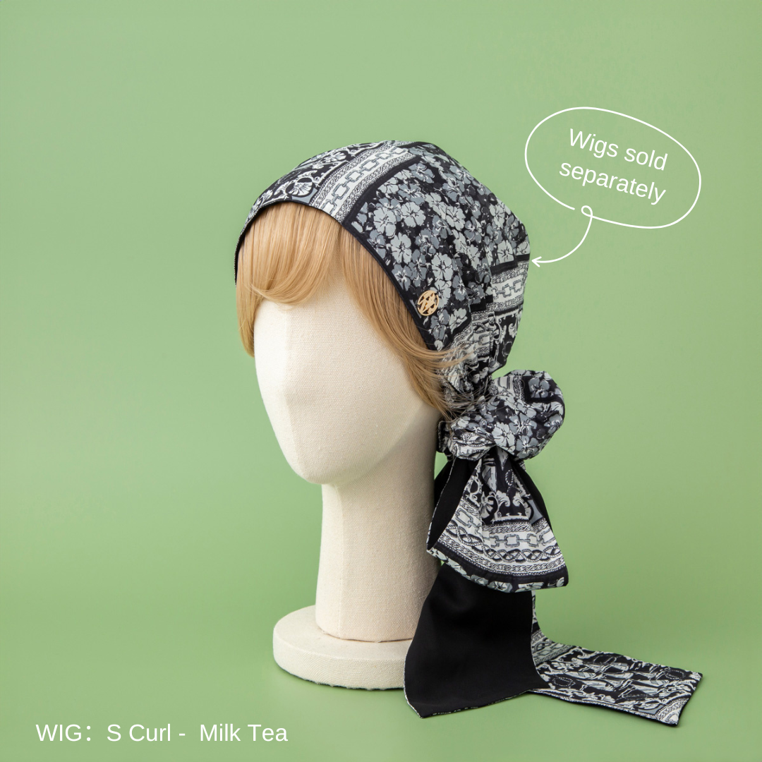 SCARF HAT (M) /  Marine-Black