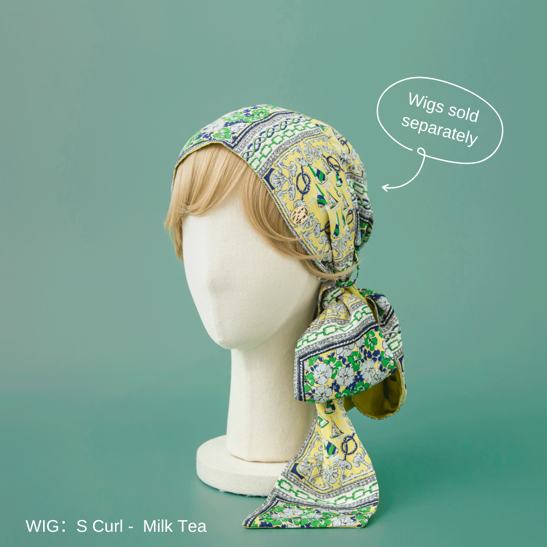 SCARF HAT /  Marine-Lime (M)