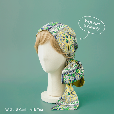 SCARF HAT (M) / Marine-Lime