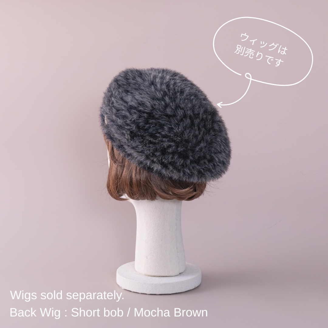 BERET/ Shaggy leopard-Charcoal – BAREN（バレン）