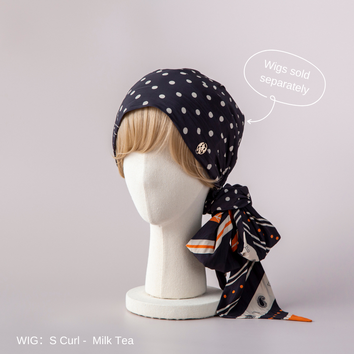 SCARF HAT (M) / Dot Border - Orange – BAREN（バレン）