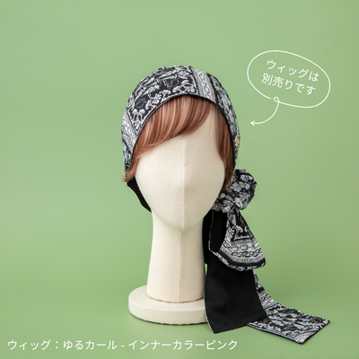 SCARF HAT (M) /  Marine-Black