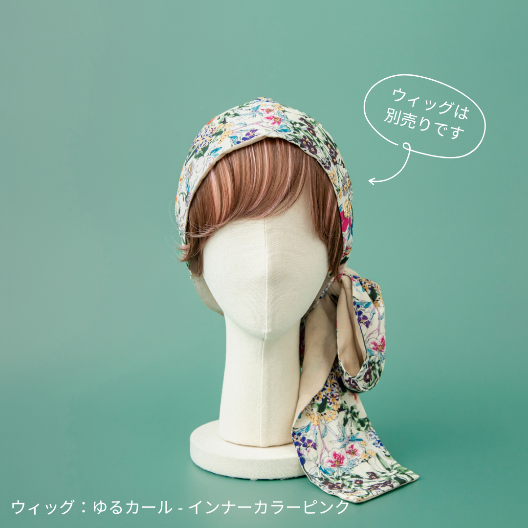 SCARF HAT (M) / FlowerGarden-Beige – BAREN（バレン）