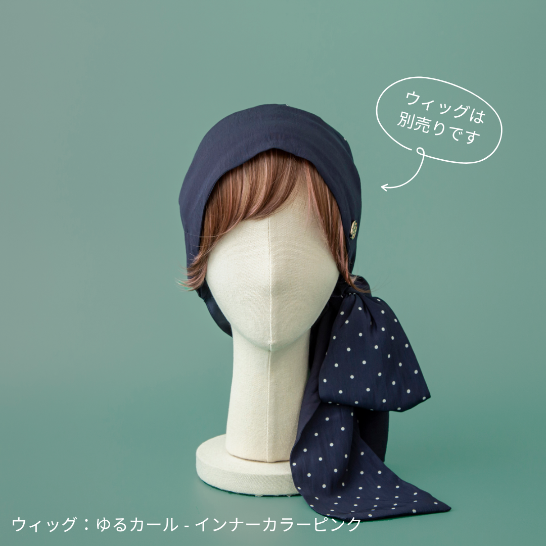 SCARF HAT / Dot-Navy – BAREN（バレン）