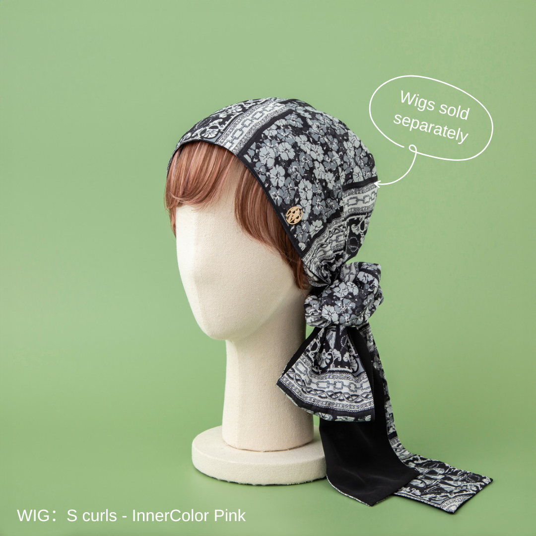 SCARF HAT (M) /  Marine-Black