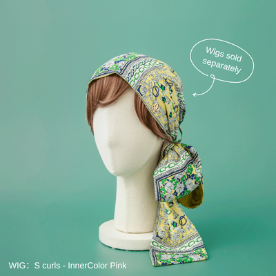 SCARF HAT /  Marine-Lime (M)