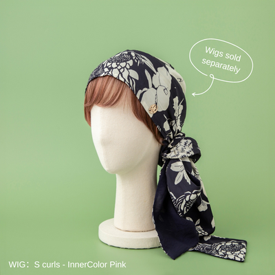 SCARF HAT /  Botanical-Navy (M)