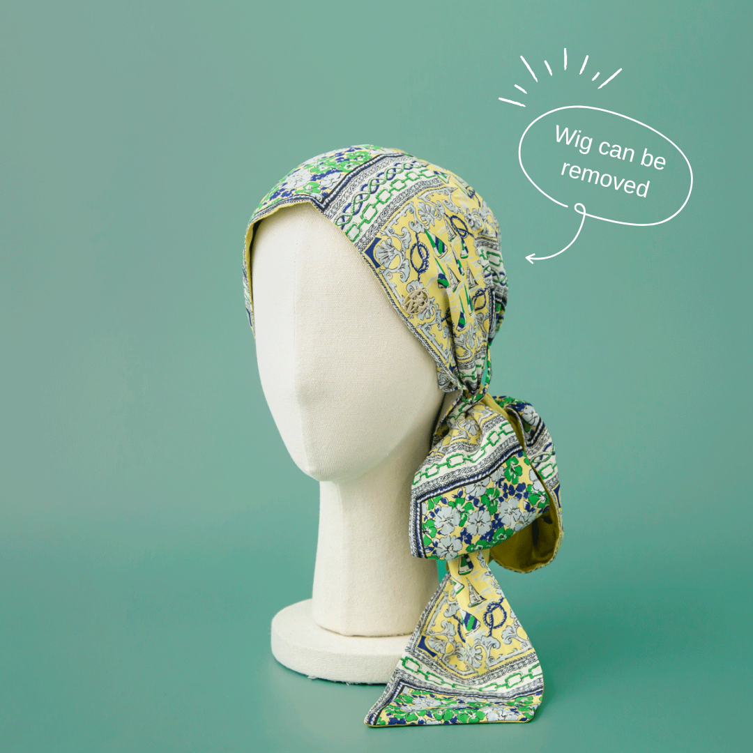 SCARF HAT (M) / Marine-Lime