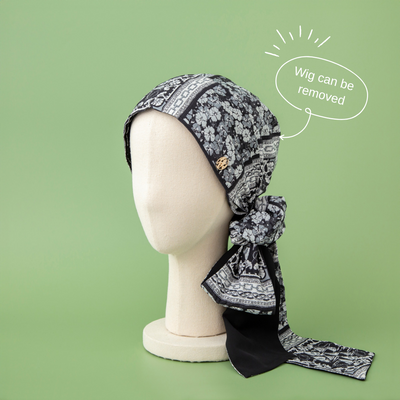 SCARF HAT (M) /  Marine-Black