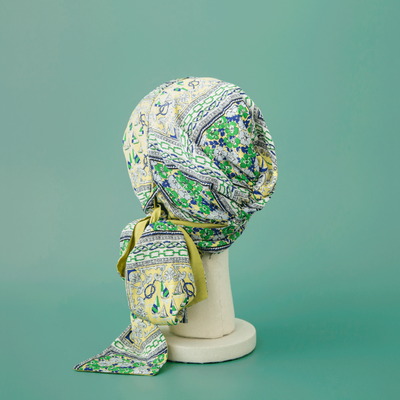 SCARF HAT (M) / Marine-Lime