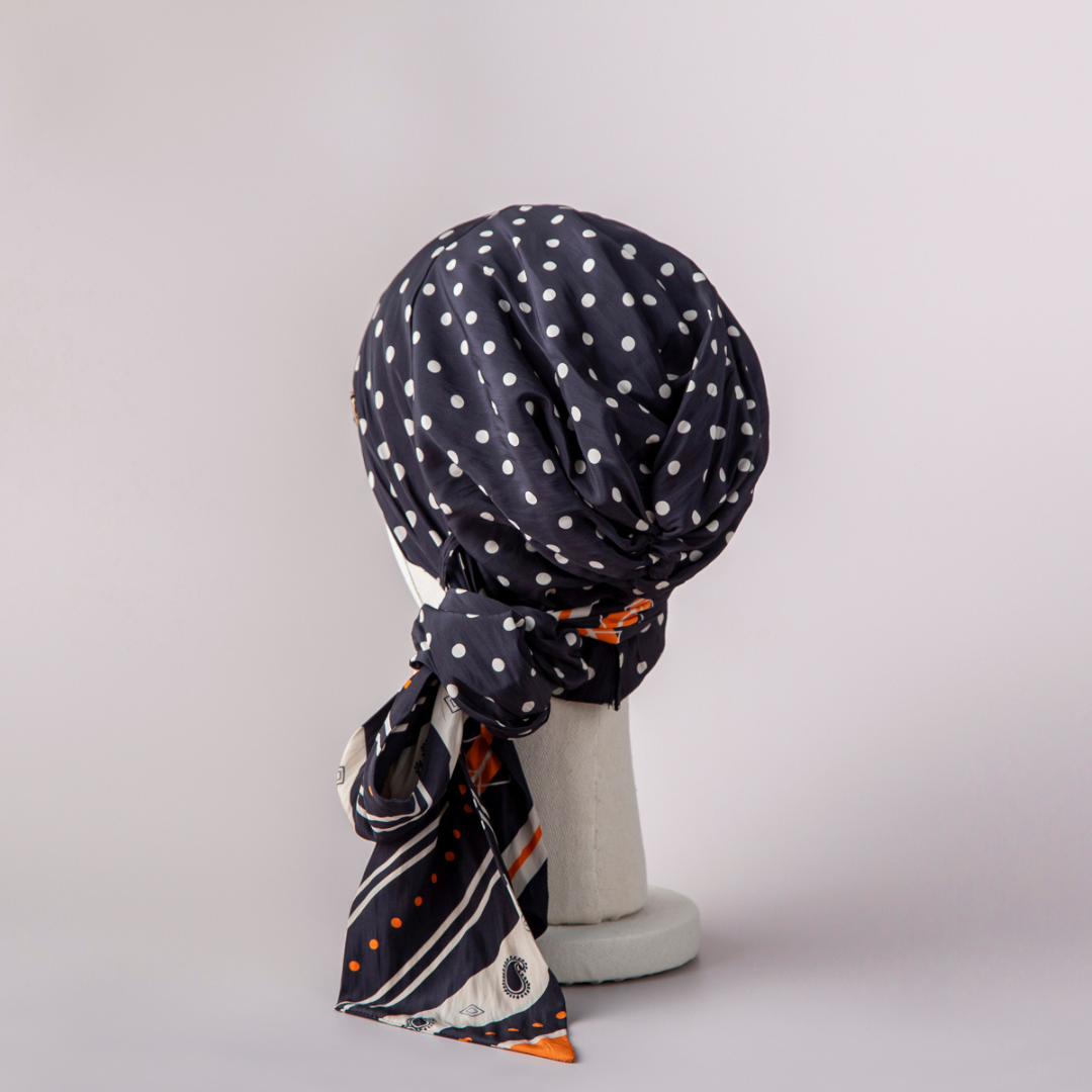 SCARF HAT (M) / Dot Border - Orange – BAREN（バレン）