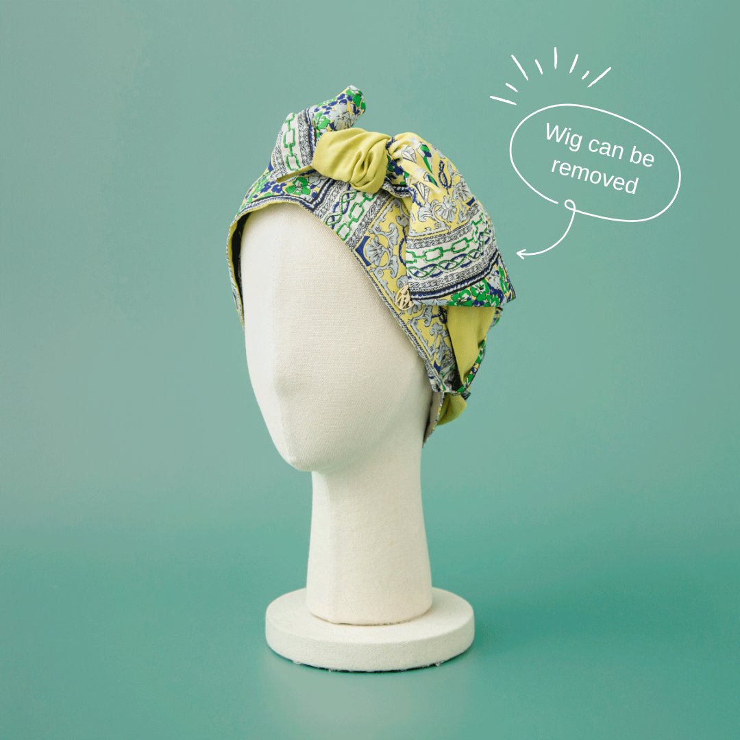 SCARF HAT (M) / Marine-Lime