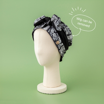 SCARF HAT (M) /  Marine-Black