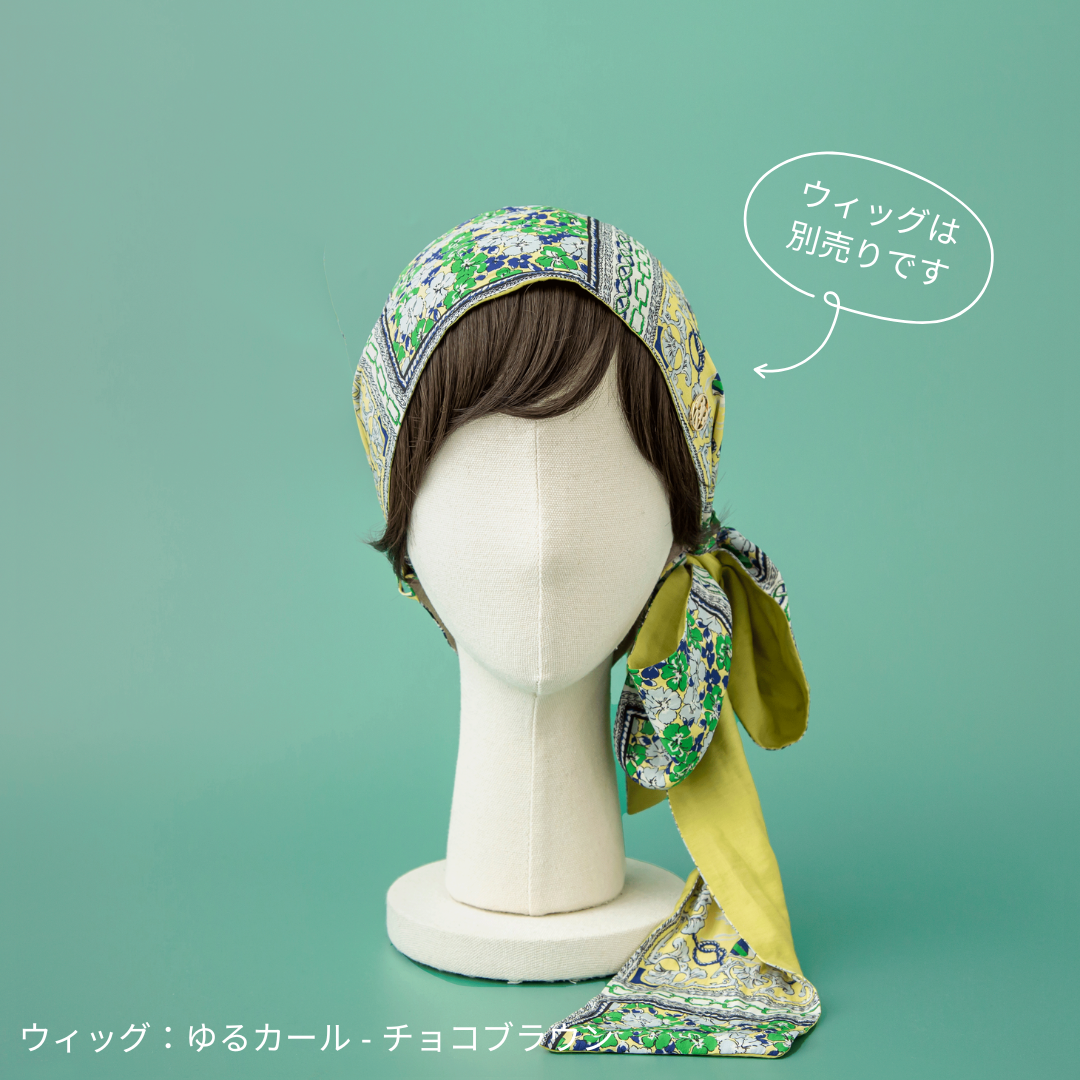 SCARF HAT /  Marine-Lime (M)